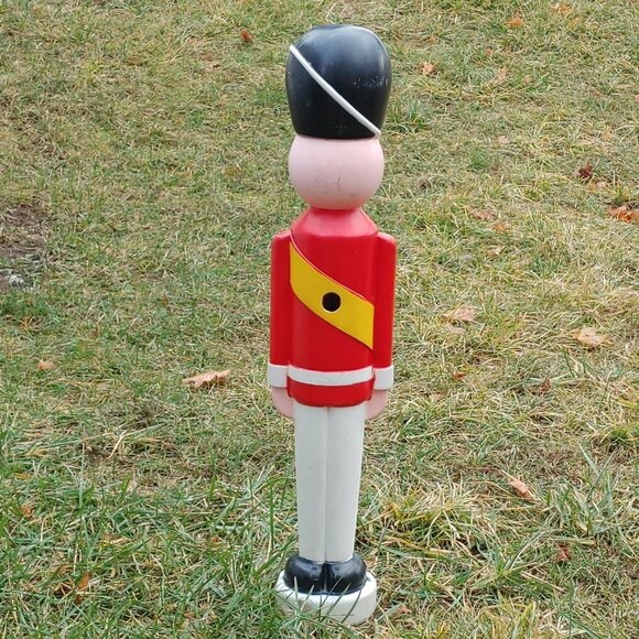 VINTAGE 1985 Blow Mold Toy Soldier Nutcracker Christmas Yard Decor TPI - Picture 12 of 14